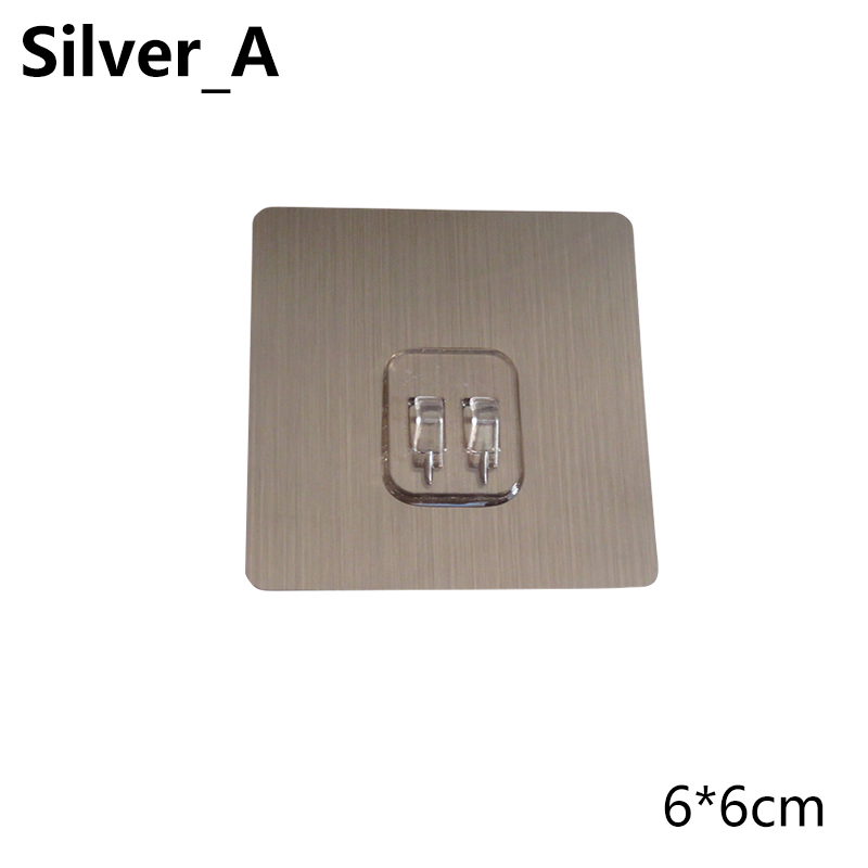 Pzcf 4Pcs Home Plastic Hooks Self Adhesive Sticker Wall Mount Seamless Hanger Waterproof Accessories Rack Kitchen Bathroom