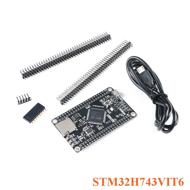 Stm32h750vbt6 stm32h743vit6 stm32h7 development board stm32 system board m7 core board tft interface with usb cable