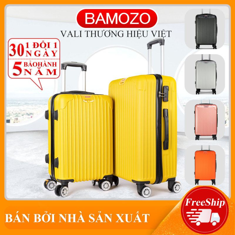 Vali du lịch BAMOZO 8801 nhựa cao cấp - Bảo hành 5 năm
