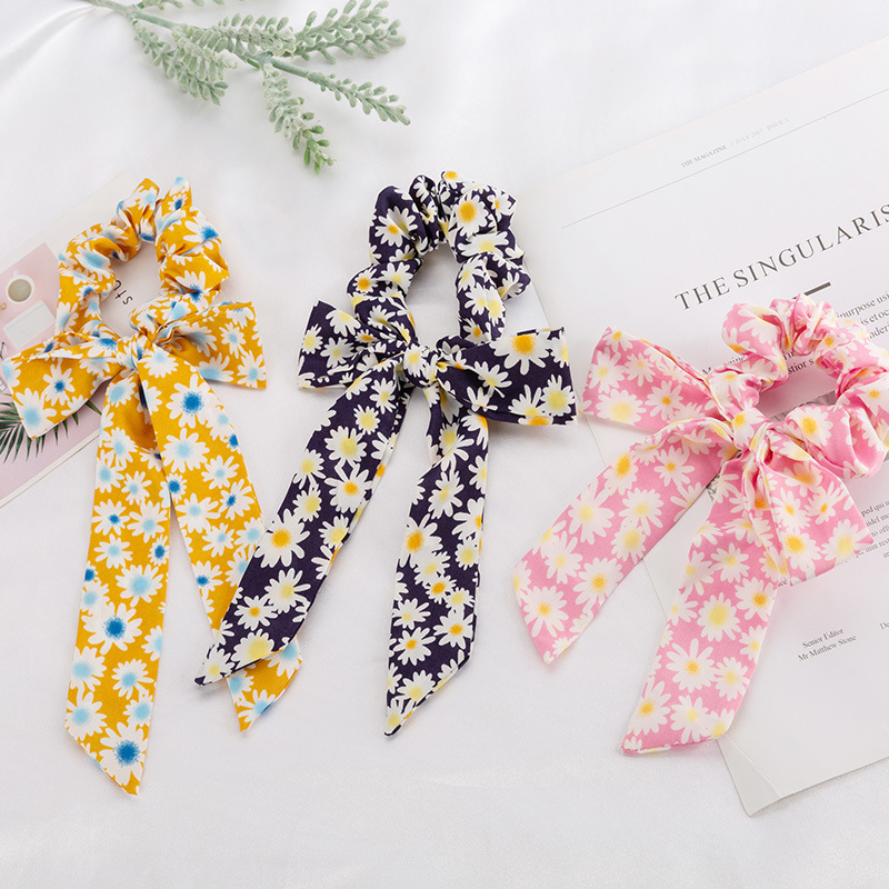 Cột Tóc Nữ Scrunchies Nơ Hoa Hàn Quốc siêu xinh