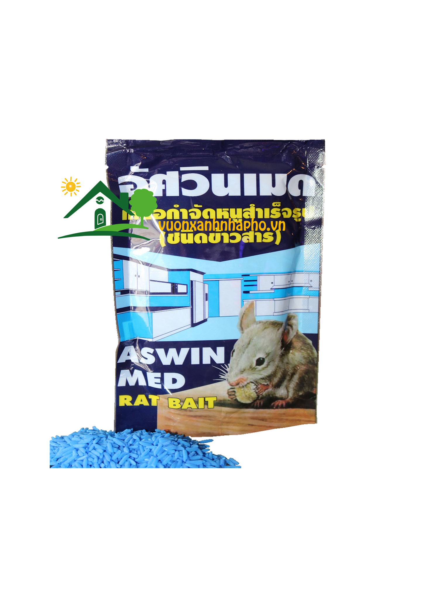 Mồi diệt chuột thái lan aswin, gói 100g