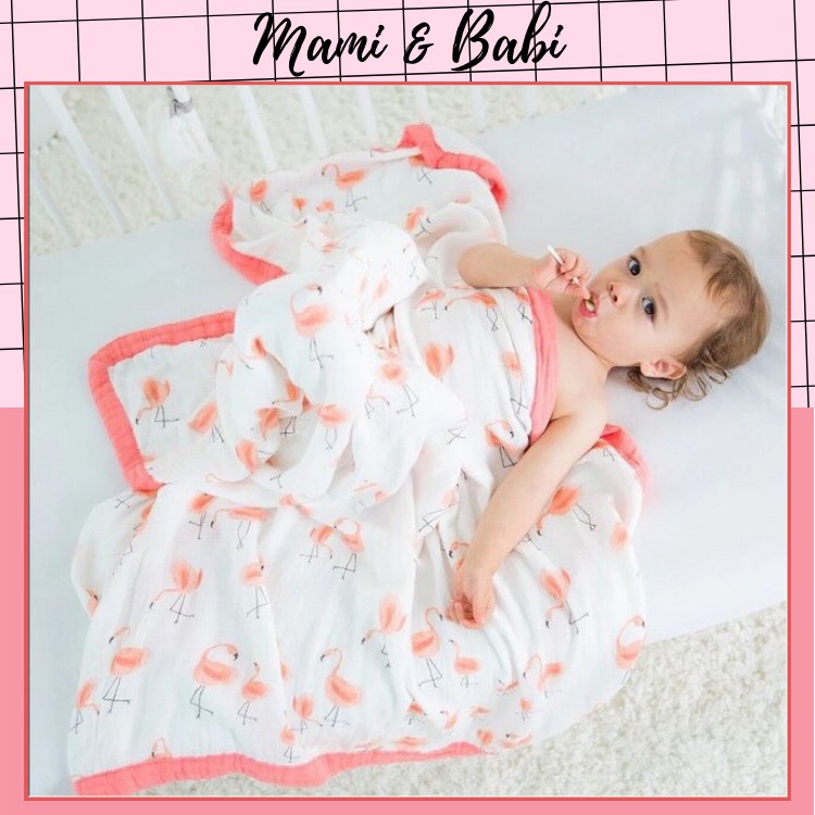 Chăn xô sợi tre Aden 6 lớp cho bé (nhiều họa tiết)