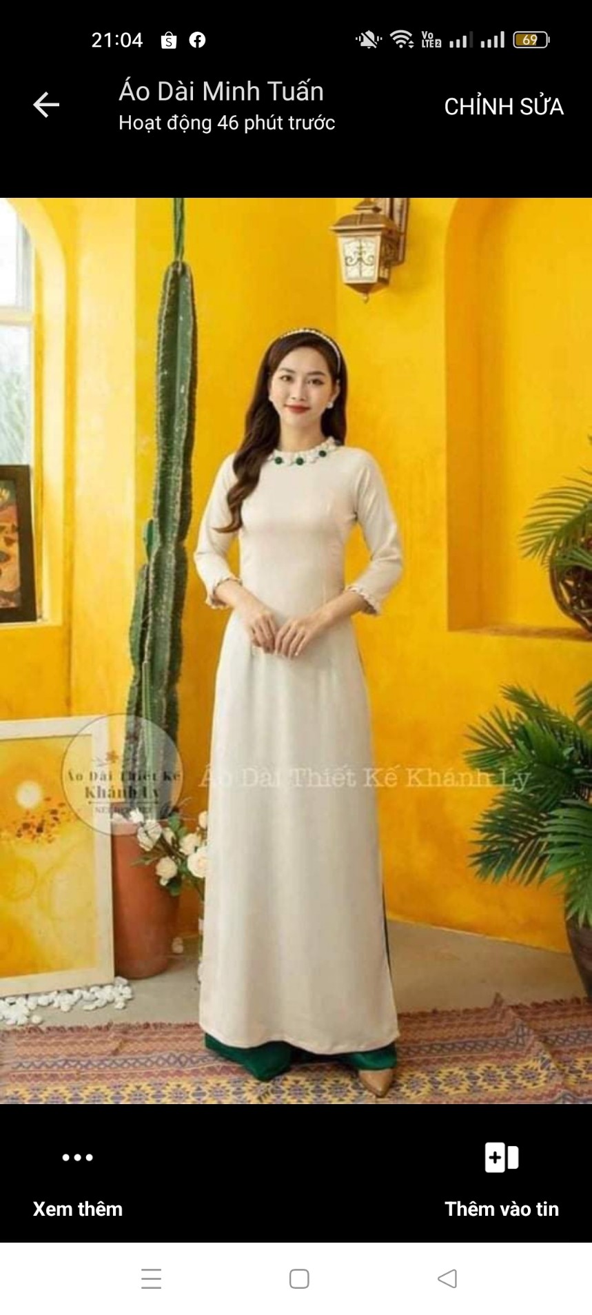 ÁO DÀI CỔ XẾP LI CAO CẤP