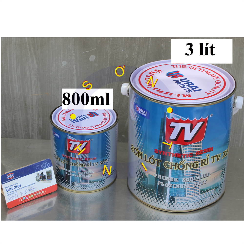 Sơn lót chống rỉ TV màu xám 3 lít