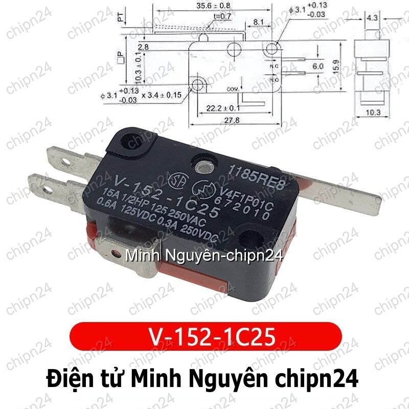 [2  cái] (F102) Công Tắc Hành Trình CTHT (V-152-156-15-153-155-1C25) - [Chọn Loại] - HHH.00217