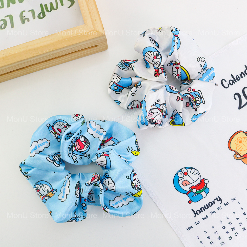 Cột tóc scrunchies vải hình DORAEMON DOREMON dễ thương cute MON0203