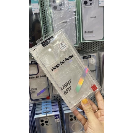Ốp Likgus trong chống ố màu Neon ip15pro/ ip15 plus/ ip15pro max