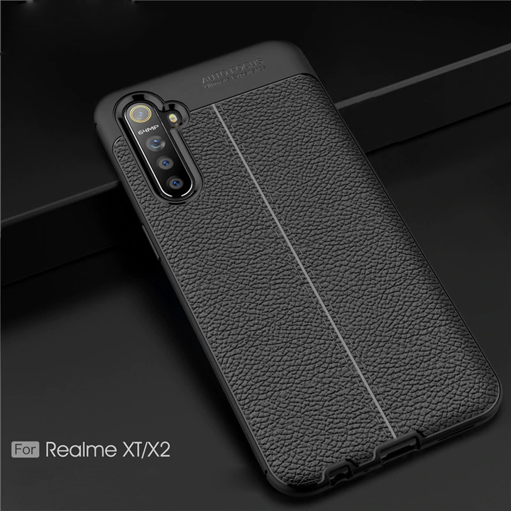 Ốp lưng Realme XT, Realme X2 silicon giả da Auto Focus