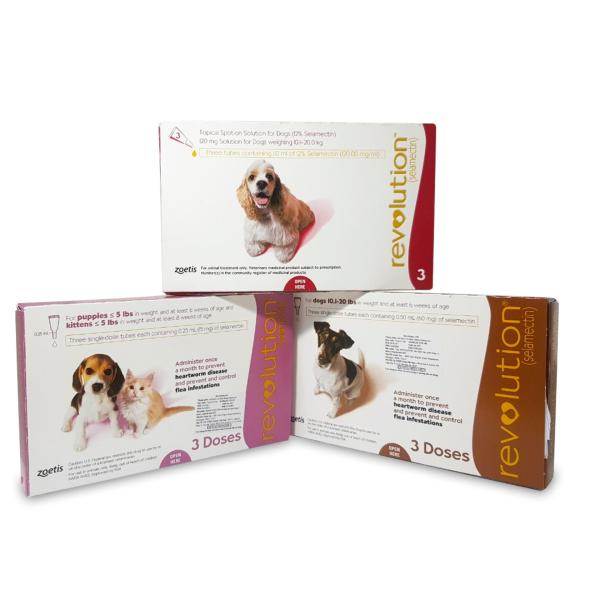Nhỏ gáy REVOLUTION - MỸ giúp trị trị ve, rận, bọ chét, giun tim cho chó mèo (đơn giá lẻ 1 tuýp )