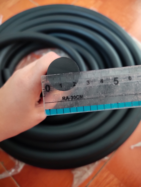 Dây/Gioăng cao su tròn phi 25, đặc, đen, chịu dầu tốt