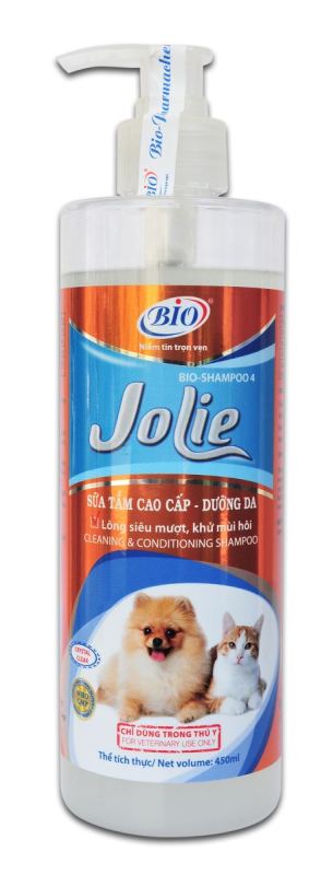 Sữa tắm chó mèo BIO- JOLIE chai 450 ml dưỡng da, chăm sóc lông, ngừa hôi lông
