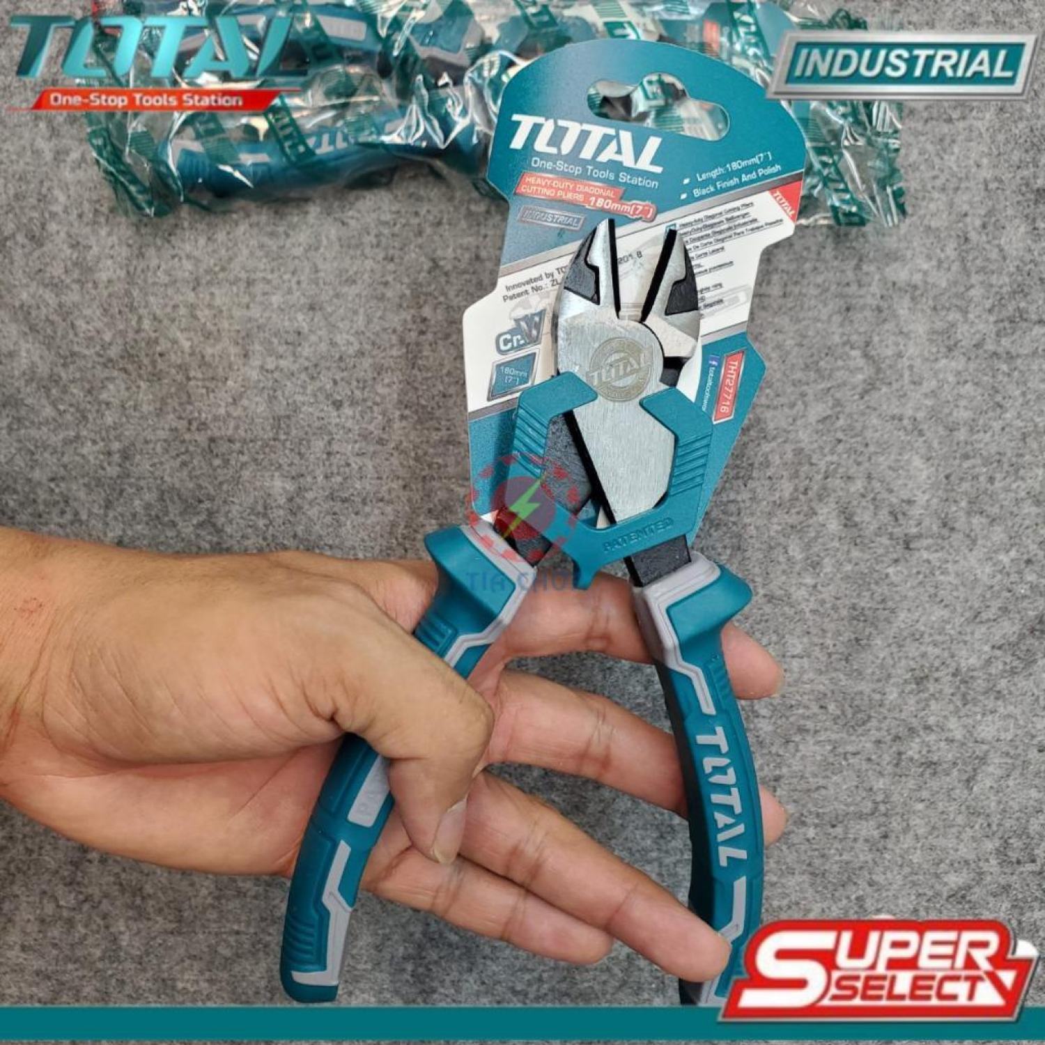 7" Kìm cắt đầu nặng Total THT1776P THT27716