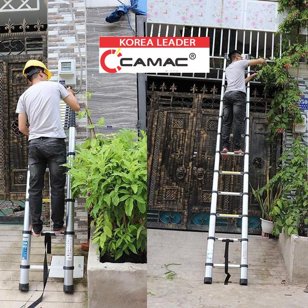 Thang Rút 2 mét 6 CAMAC Hàn Quốc Nhôm 8030co Cam Kết bảo hành 24 tháng đổi trả 1 đổi trong 45 ngày hàng chất lượng quốc tế EN131