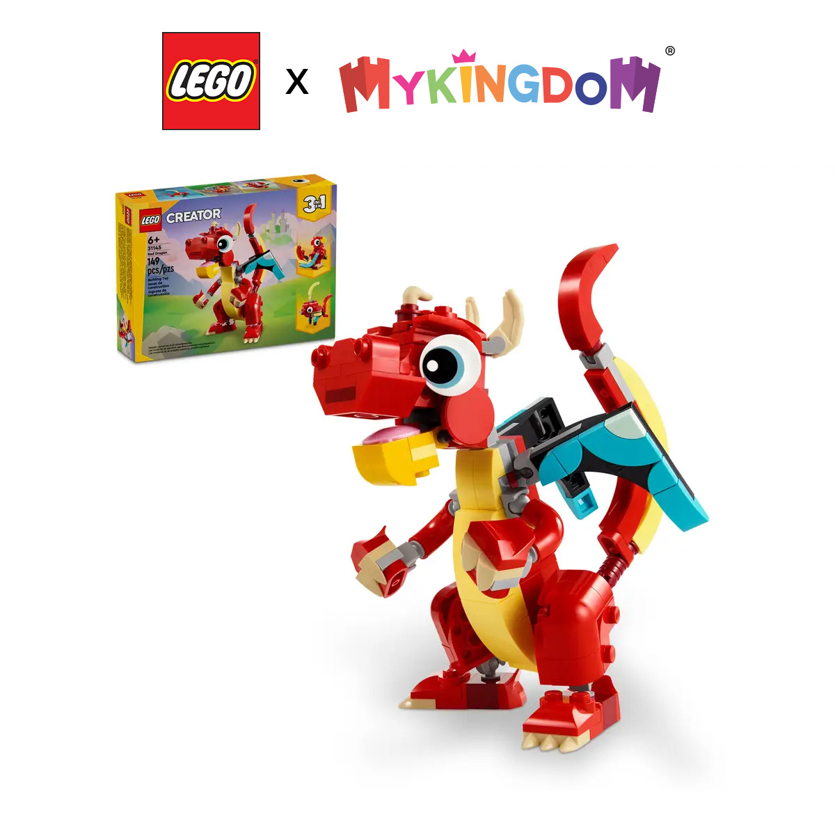 Đồ Chơi Lắp Ráp Rồng Đỏ May Mắn LEGO CREATOR 31145 (149 chi tiết)