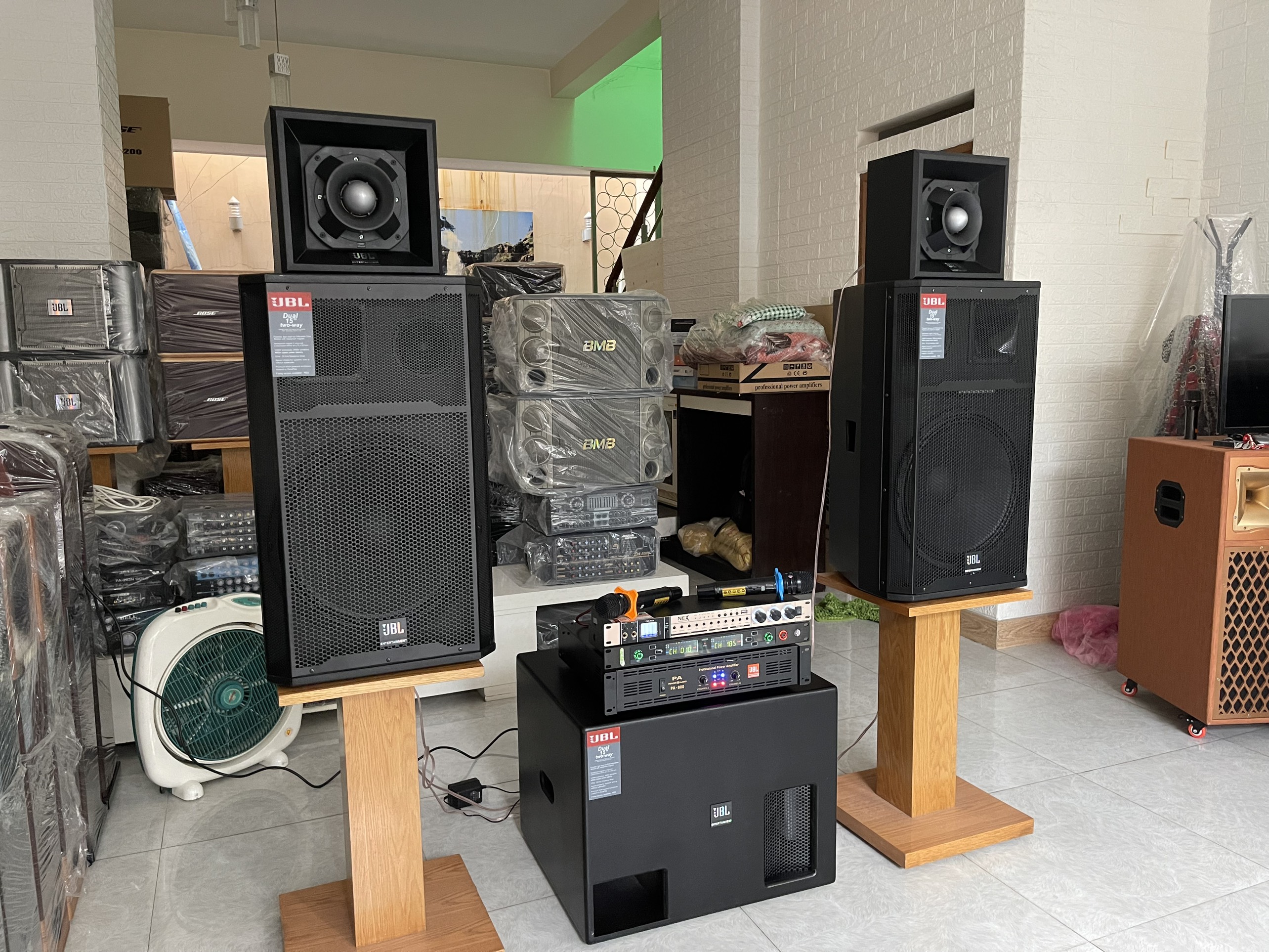 Dàn karaoke và nghe nhạc gia đình KMS - 9100 (cao cấp)