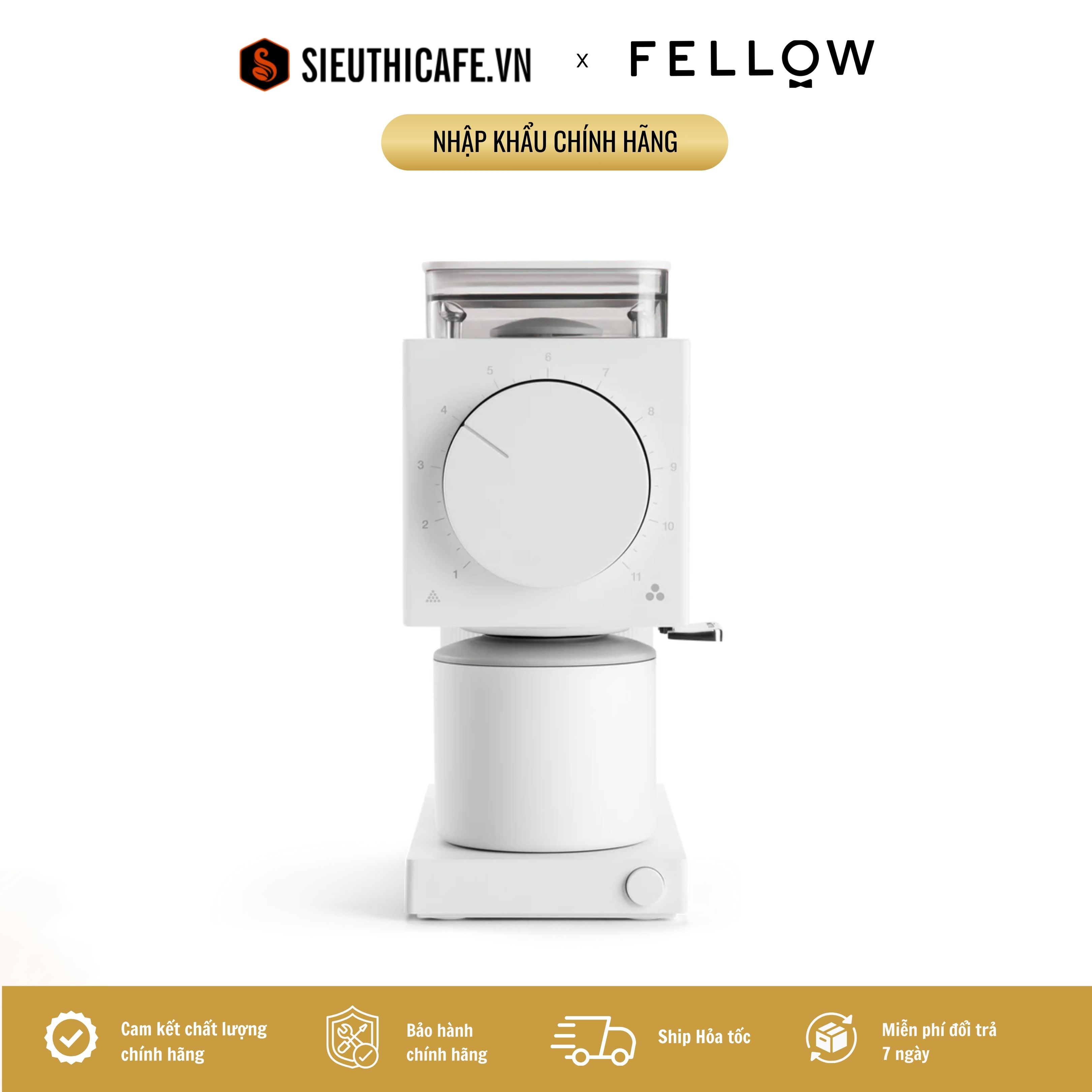 Máy xay cà phê fellow ode - màu trắng - 220v