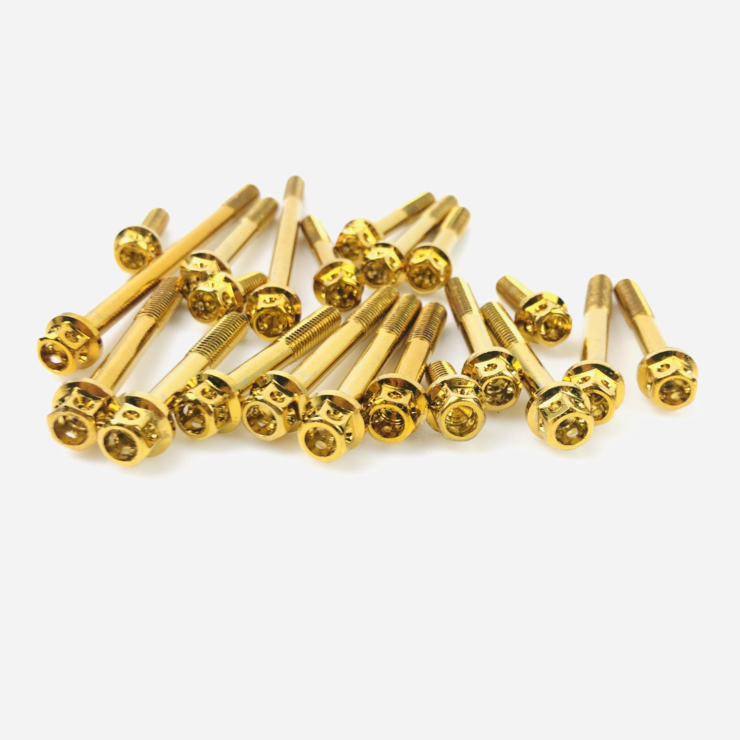 Full bộ ốc lốc máy titan cho các dòng xe AB / VISION / VARIO/ CLICK (màu vàng) hình chụp thực tế