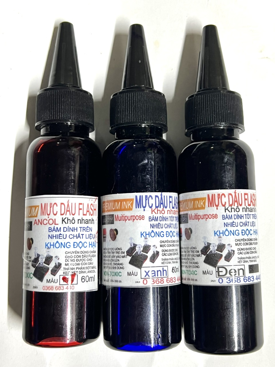 MỰC ĐÓNG DẤU FLASH LỌ 50 - 60ML