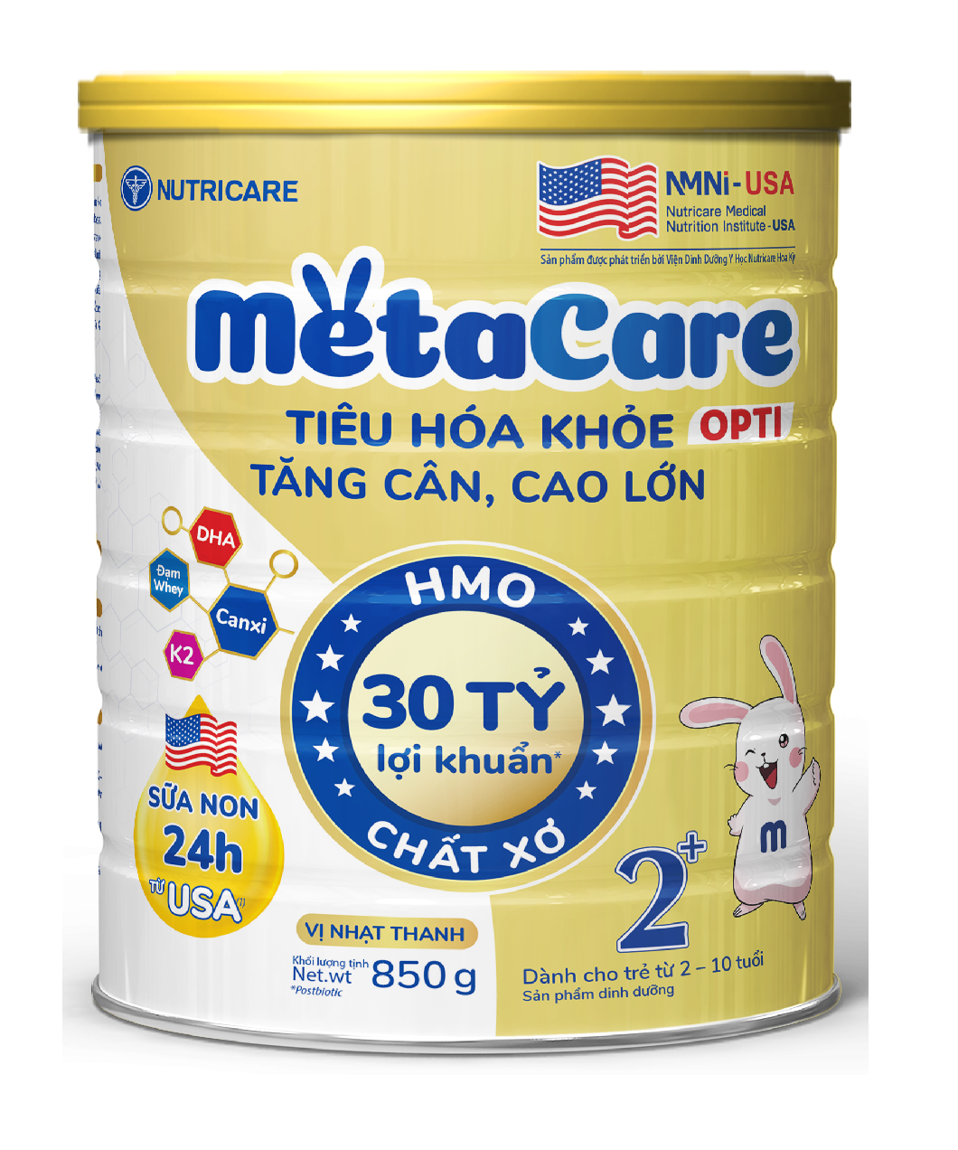 Sữa công thức metacare opti 2+ lon 850g