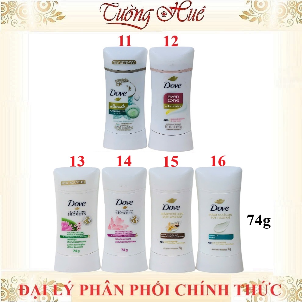 Lăn Khử Mùi Nữ Dove Nhiều Mùi Lựa Chọn - 74g