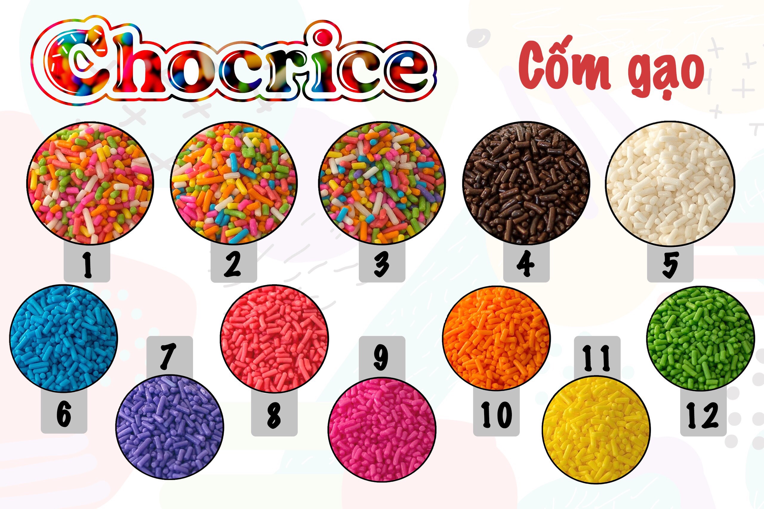 Chocrice Colored Rice Flakes (Thailand) 1kg Bag