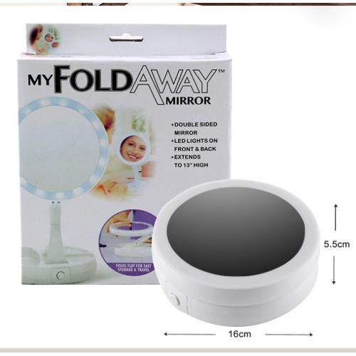 Gương đèn led gấp gọn