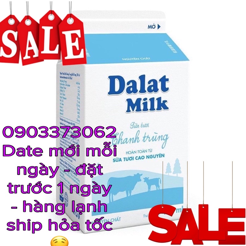 Sữa Thanh Trùng Dalatmilk 450Ml Không Đường Đặt Trước 1 Ngày