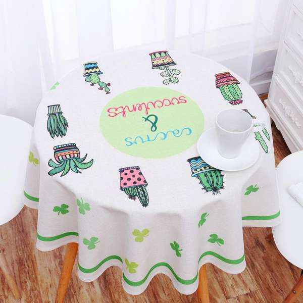 Round tablecloth 140cm in diameter water resistant oil proof cover flower tablecloth 140cm in diameter