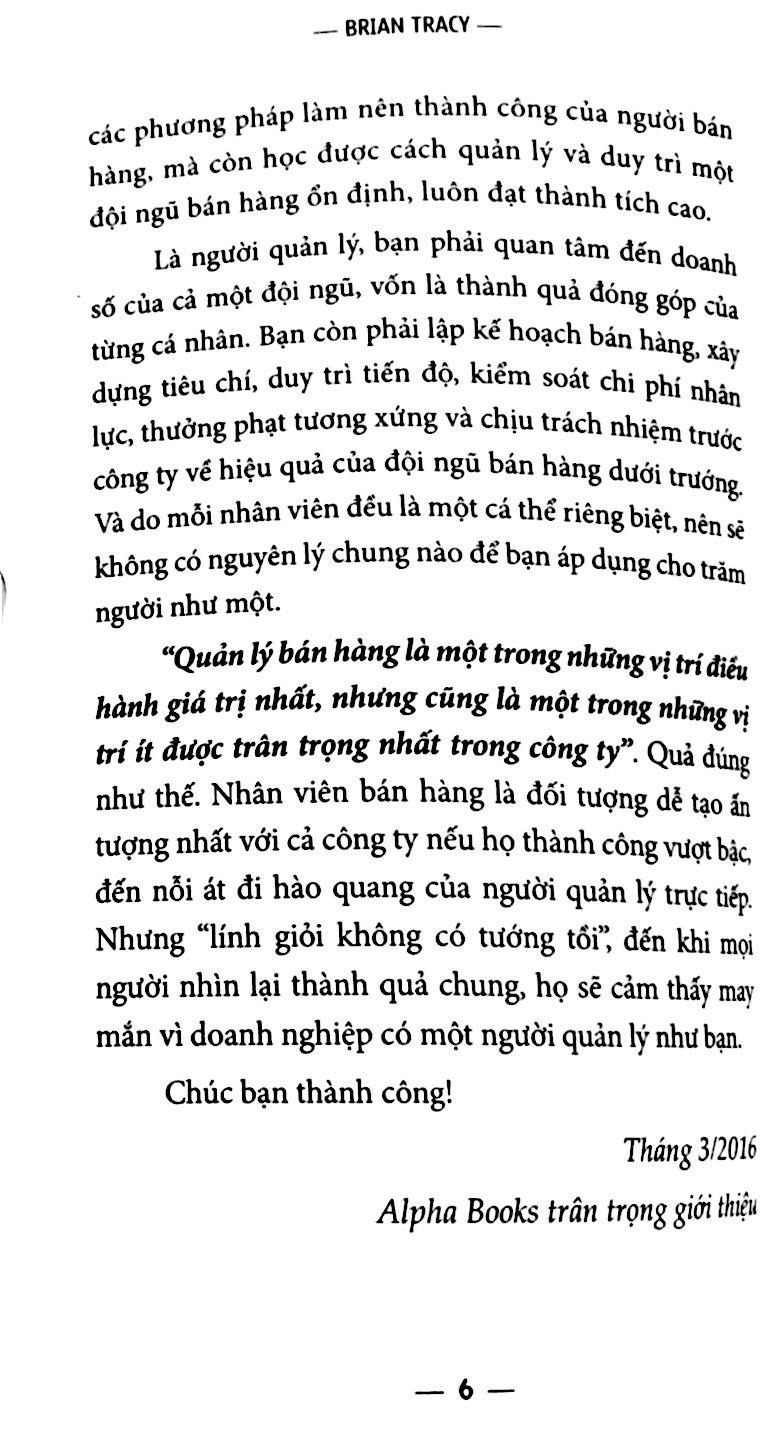 Sách - Thuật quản lý bán hàng
