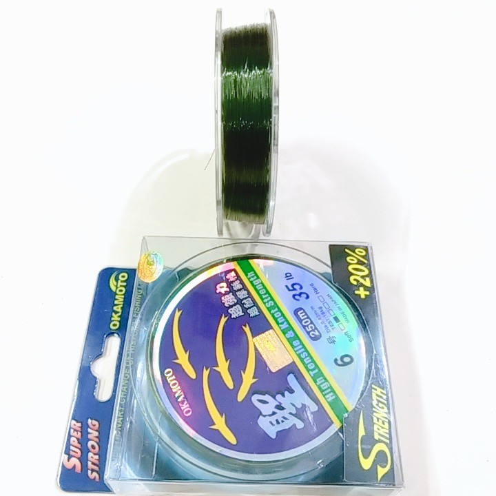 Cước câu cá OKMOTO 4 con cá dài 250m đủ số từ 1-10  (cam kết đổi trả trong 2 tuần đầu)