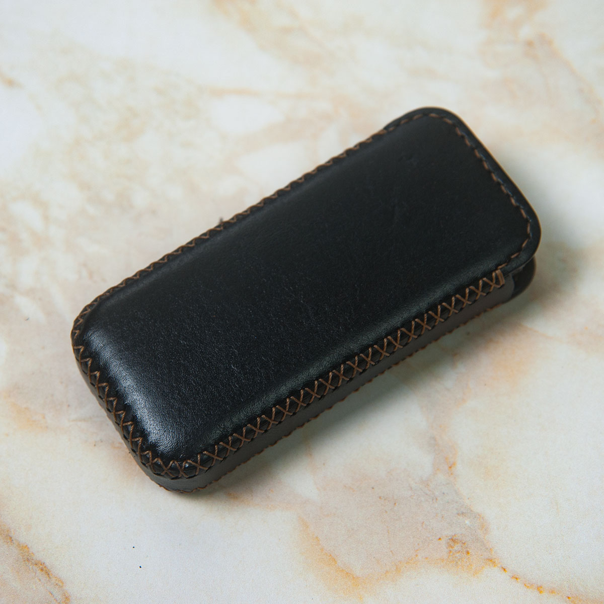 Bao da nokia 8800 handmade - Da thật nhập khẩu - FREE khắc Laser