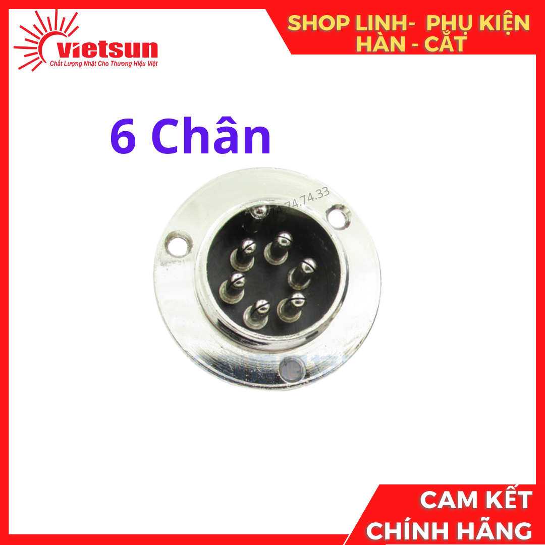 Giắc điều khiển máy hàn Mig ( Loại Đực gắn trong máy)