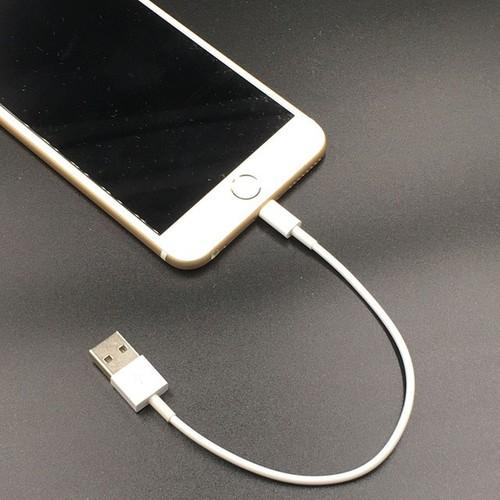 Cáp ngắn 20cm iphone sạc dự phòng màu trắng