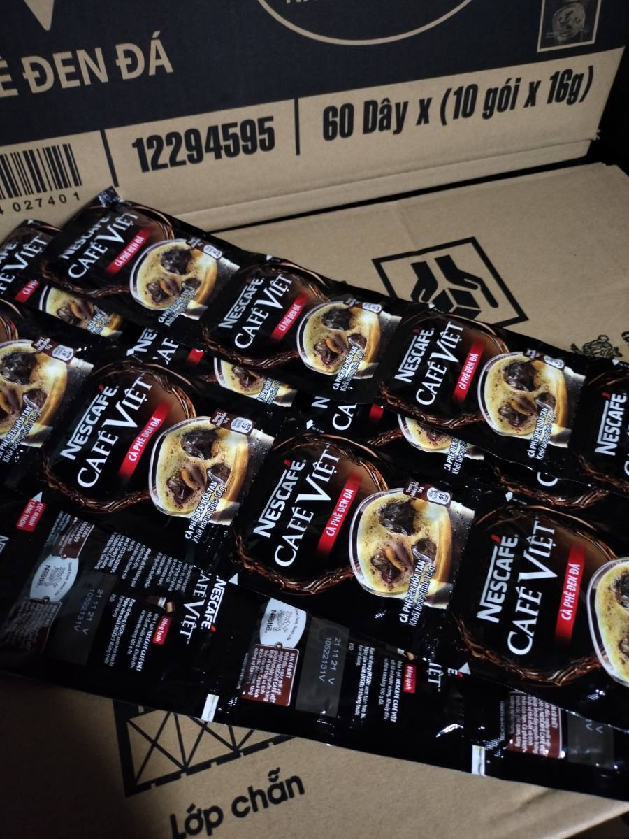 10 gói tặng 1 gói_Cà phê đen đá Nescafe cafe đen đá Việt dây (1 dây 10 gói x 16g)