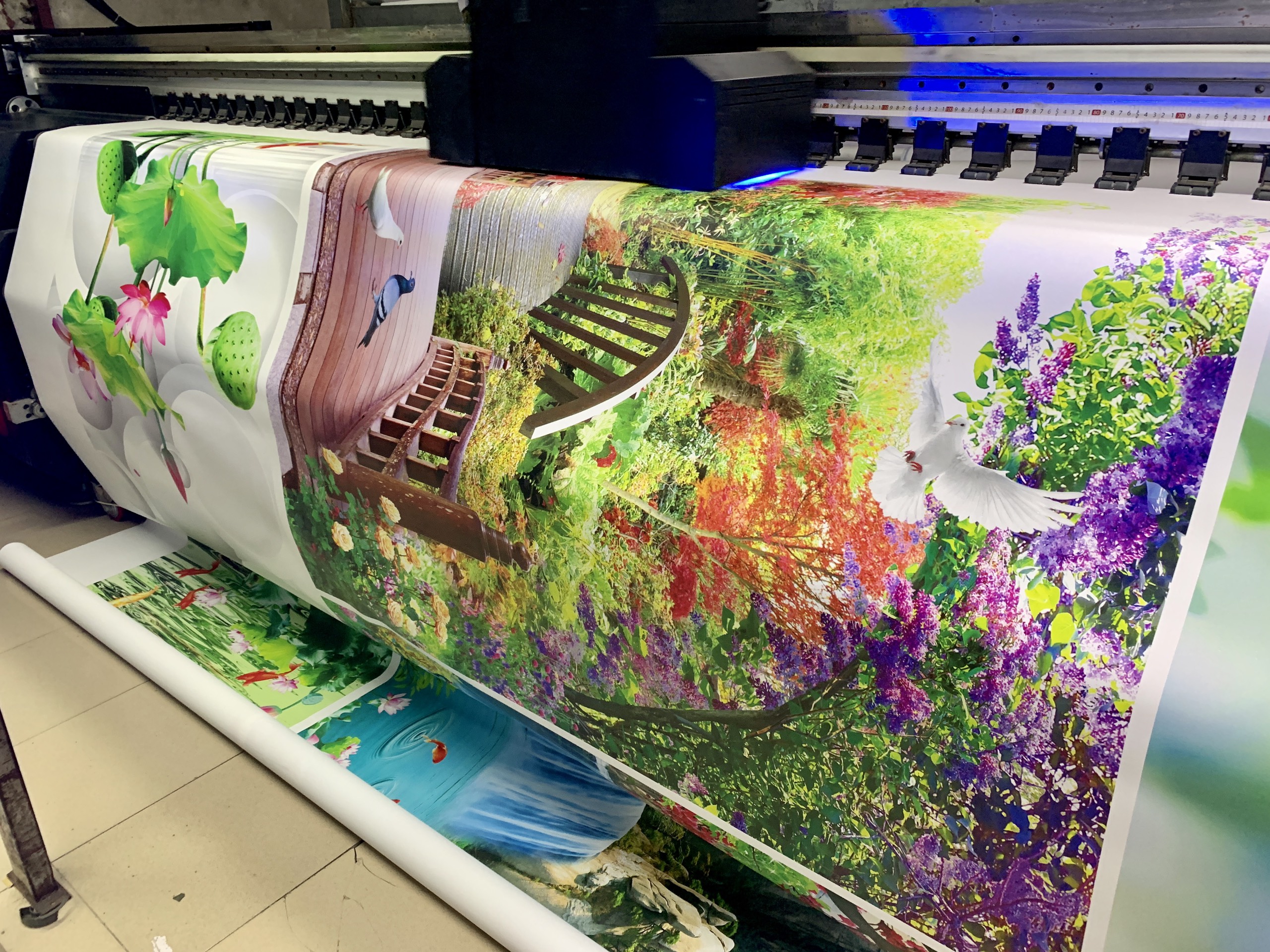 Tranh 3D dán quán tóc, trang trí tiệm tóc