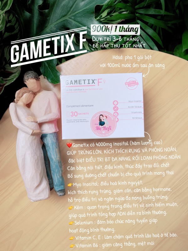 Gametix F bổ trứng cho đa nang Mẹ Rofi nhập khẩu