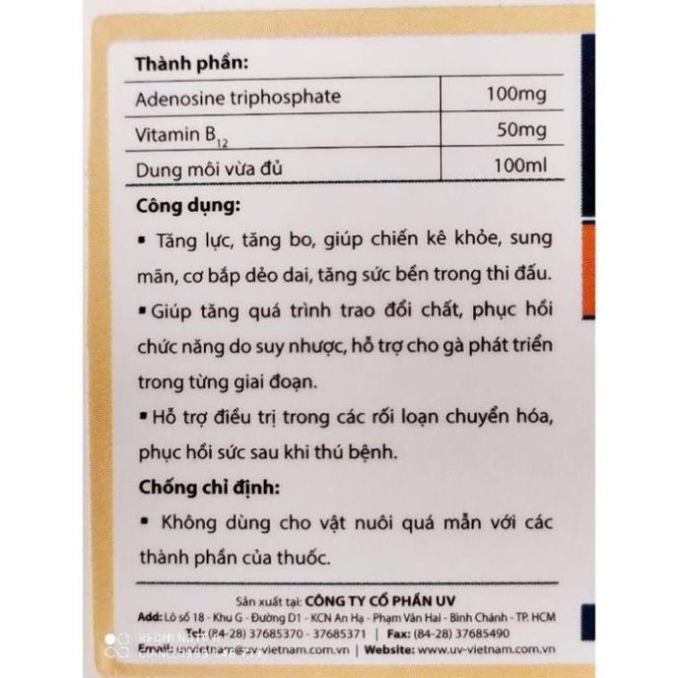 1 HỘP NUTRISAL (10 LỌ X 10ML) NUÔI TĂNG BO GÀ ĐÁ