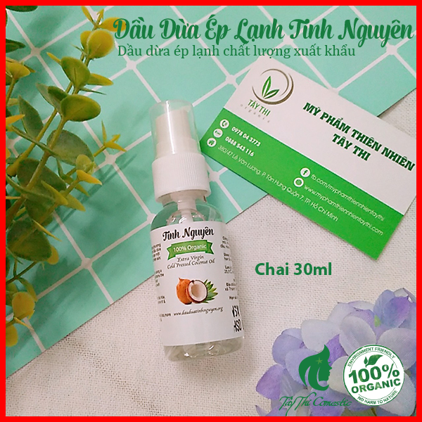 [HCM]Dầu Dừa Ép Lạnh Tinh Nguyên Chai 30ml