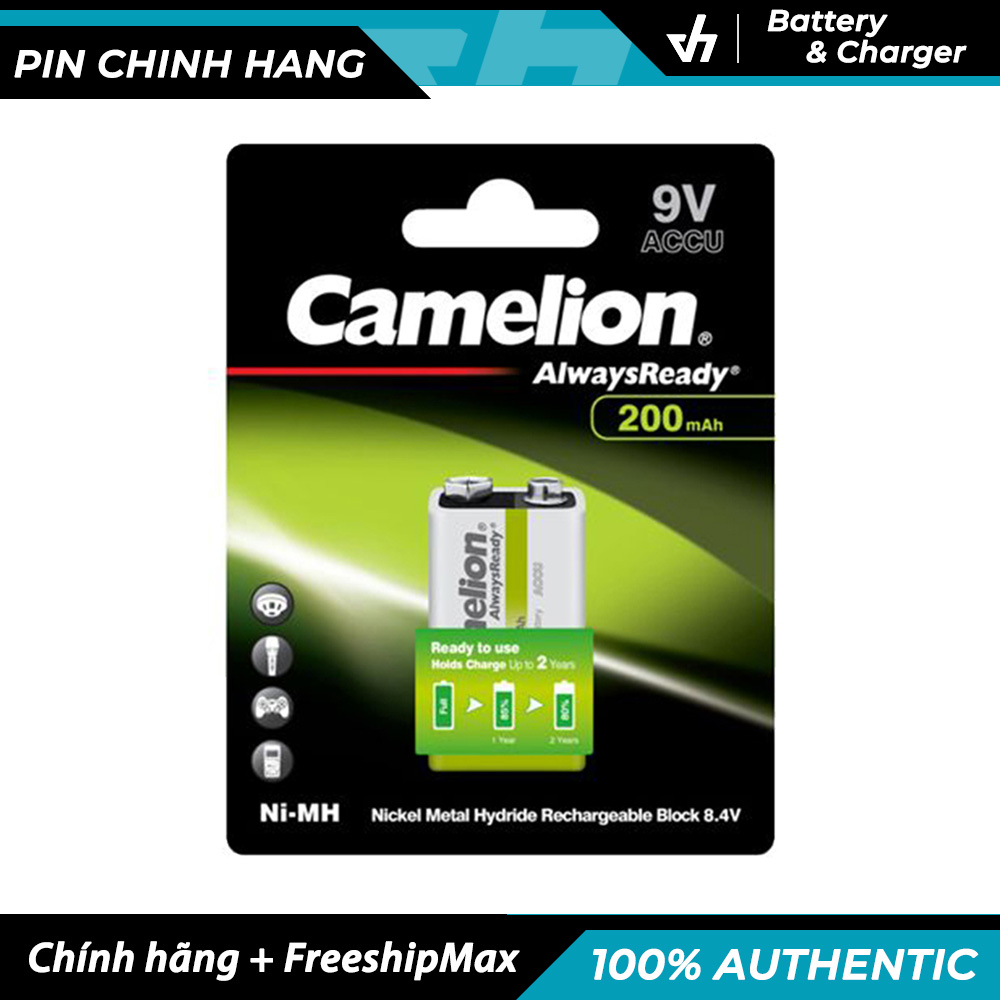 Pin sạc Camelion Rechargeable 9V - Pin sạc vuông điện áp 9V
