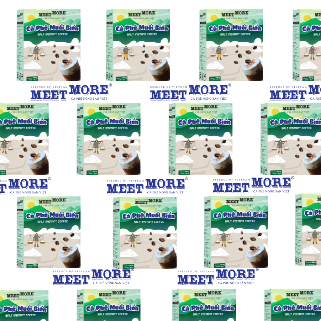 Combo 2 Hộp Cà Phê Muối Biển Meet More (10 Gói/18 Gram/Hộp) - Cà phê nông sản Việt