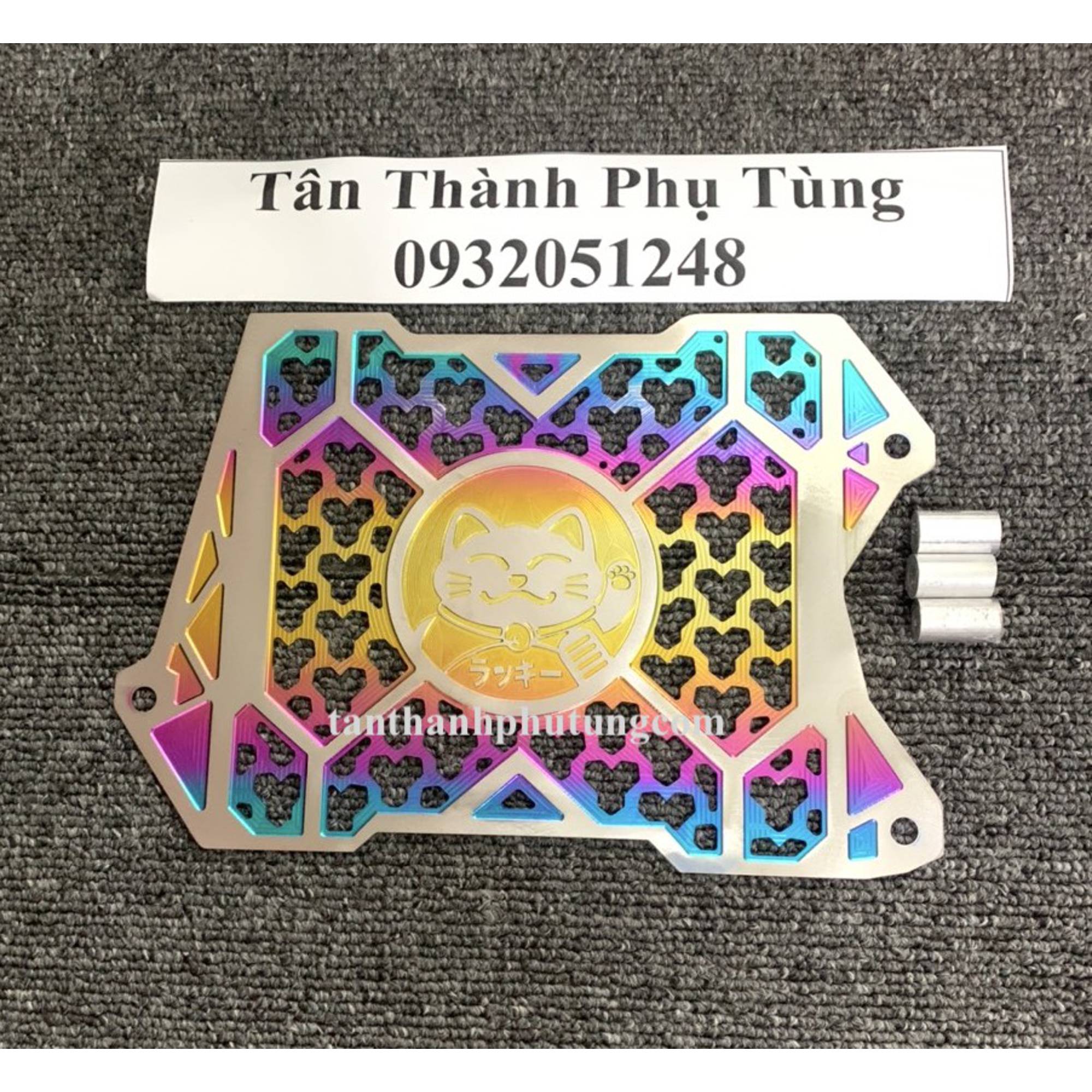 KÉT NƯỚC VARIO, AB TITAN KIỂU MỚI HÌNH LOGO TRÒN MÈO MAY MẮN-7MÀU