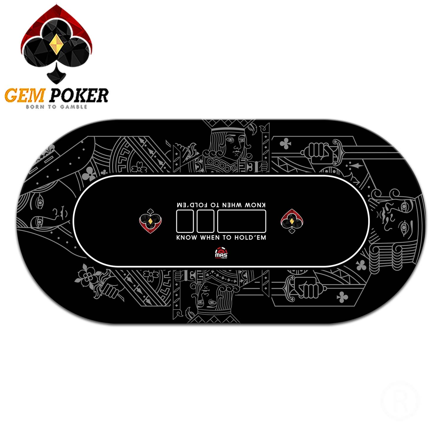 THẢM POKER TEXAS GEM ROYAL 180x90CM