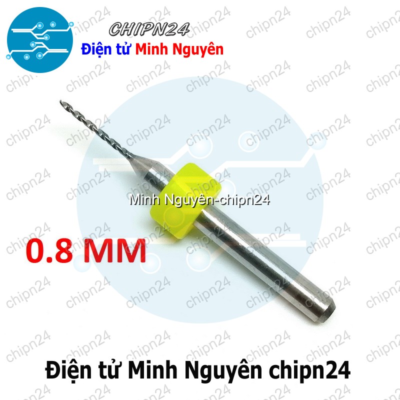 [2 cây] Mũi khoan mạch in CNC 0.8mm (Mạch điện tử, PCB)
