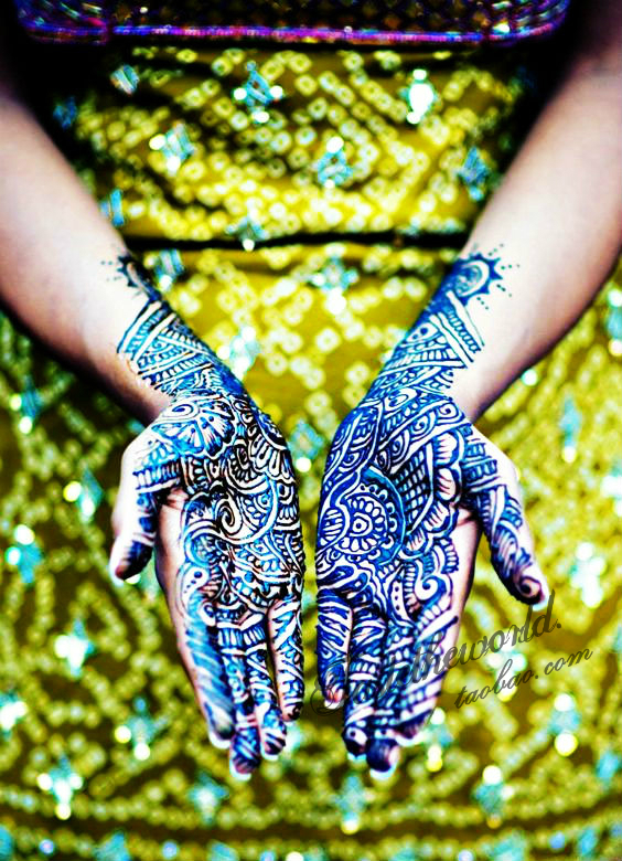 Mực hena mực henna vẽ henna ấn độ - Cam