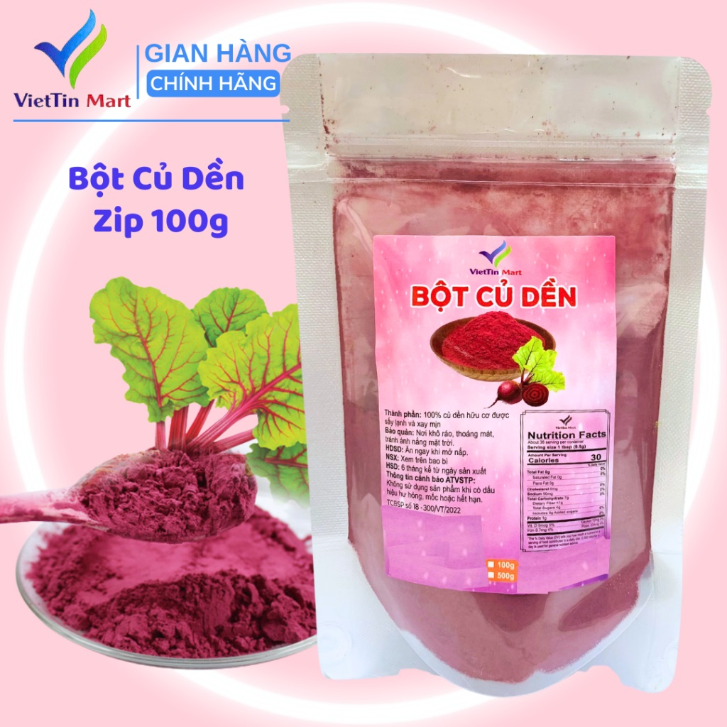 Bột Củ Dền Đỏ Nguyên Chất Sấy Lạnh VIETTIN MART