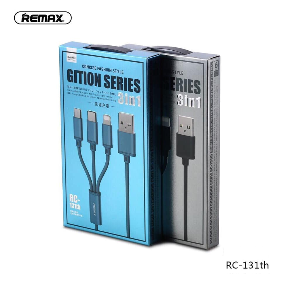 Cáp sạc đa năng 3 in 1 Remax RC-131th