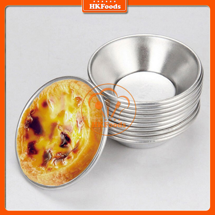 Bộ 10 khuôn nhôm tart tròn trơn 7cm