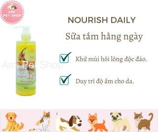 Sữa tắm hằng ngày cho chó mèo Nourish Daily Vemedim khử mùi hôi lông, dưỡng ẩm và ngăn ngừa rụng lông cho chó mèo, chai 300ml thumbnail
