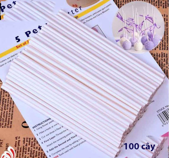 Cây làm Kẹo Mút 15cm 100 Cái