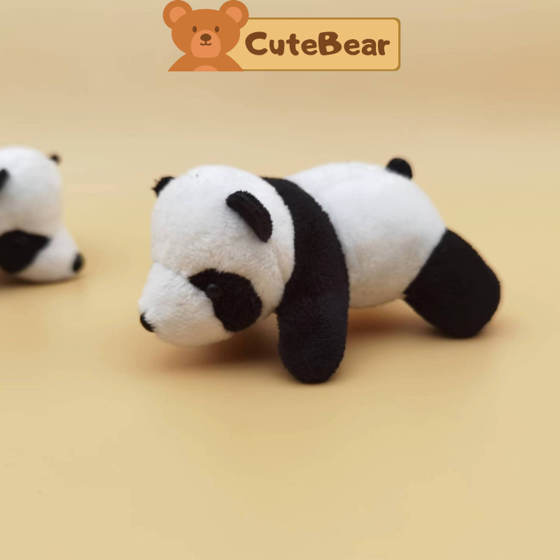 Móc khóa thú bông móc khóa gấu panda cute đáng yêu ngộ nghĩnh dùng làm móc khóa treo balo túi xách CB22